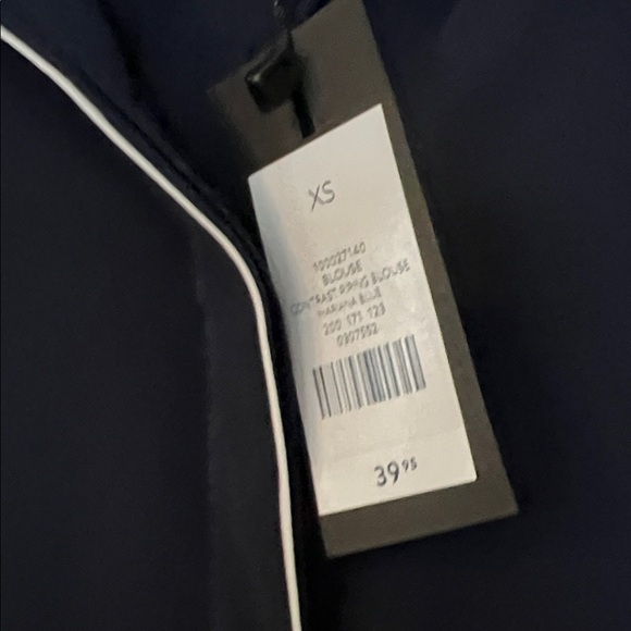 Dynamite Dark Blue Button-Up with Light Trim - Picture 3 of 5